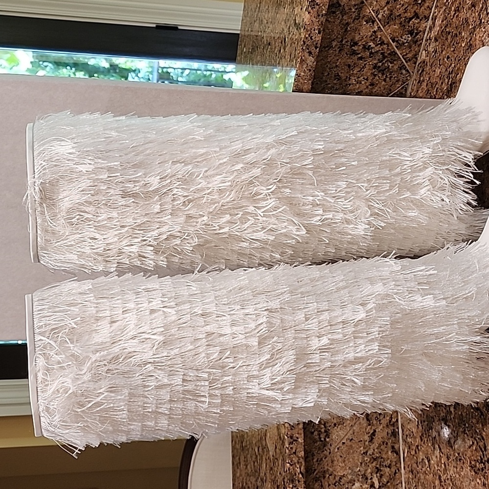 NIB Jimmy Choo White Magalie 100 Fringed Leather High Block Heel Boots - SZ 40.5 - Picture 6 of 17